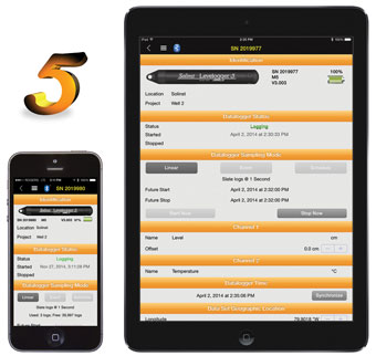 solinst levelogger 5 app interface for apple