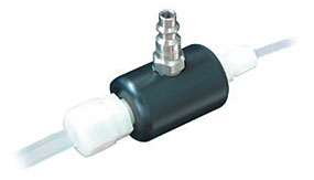pump manifold with quick-connect for drive air
and ptfe sample tube