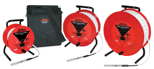 solinst  water level meters  tape guides  power reels  carrying bags  400 m water depth tapes  tape lengths  water level indicators  water level tape lengths  water depth tapes  100 ft water level meters  100 ft water depth tapes  30 m water depth tapes  30 m water level meters  water level indicator 60m standard image